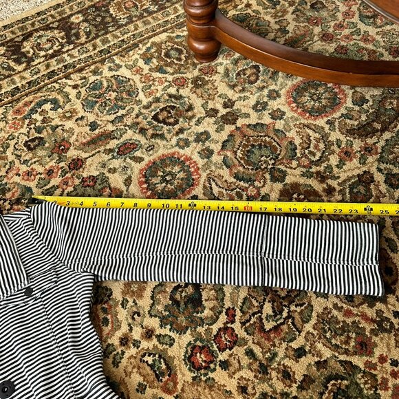 Hurley Black and White horizontal stripe High Colar button jacket size S - Picture 14 of 14